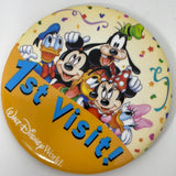 Disney Souvenir Button - Mickey And Pals - 1st Visit