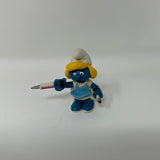 Smurfs Nurse Smurfette PVC figure Vintage Classic Smurf RN Nurses Day Gift 1981