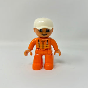 Lego Duplo Construction Worker With White Cap