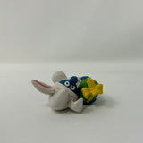 Smurfs 1982 White Easter Bunny Smurf Egg Figure Vintage Toy Schleich Peyo