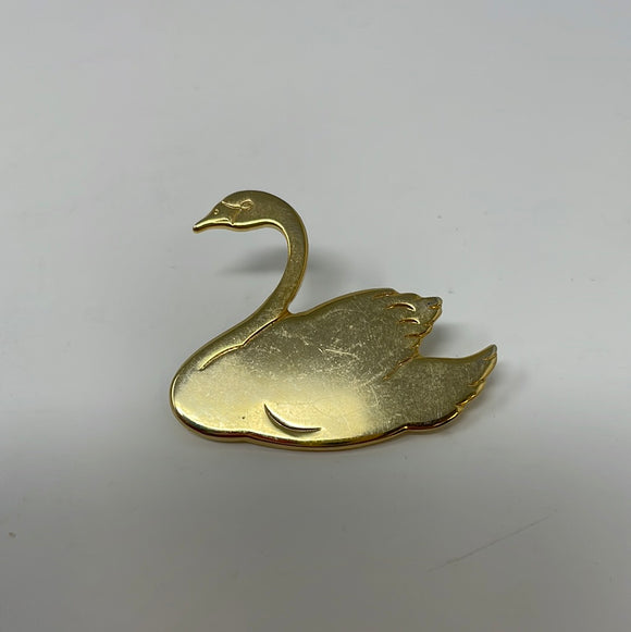 Gold Swan Enamel Pin