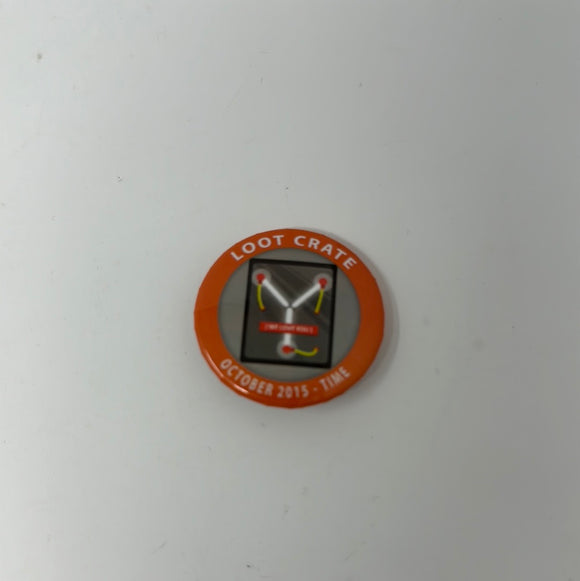 Loot Crate October 2015 Time Pin Back Button Badge