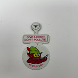 VINTAGE GIVE A HOOT! DON'T POLLUTE POCKET PIN BACK