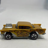 Loose Hot Wheels 1957 Chevy Gold W/ Flames