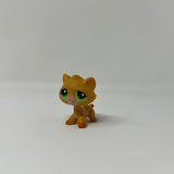 Littlest Pet Shop LPS Orange Tabby Cat With Green Eyes #110