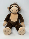 Build A Bear Brown Smiling Monkey Plush Stuffed Animal 2015 17”