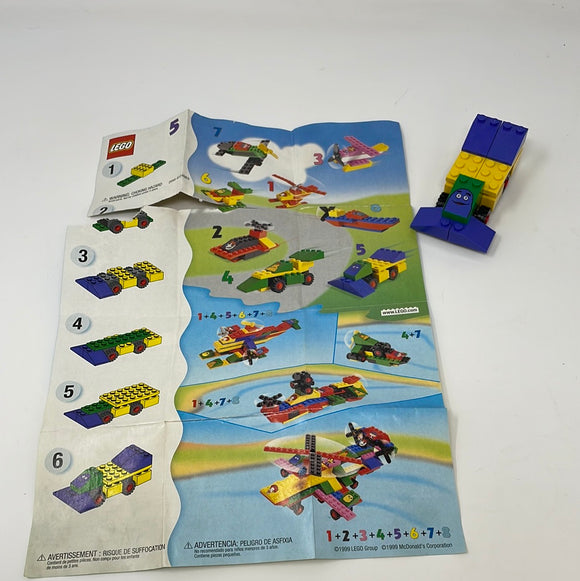 LEGO CLASSIC MCDONALDS -- 2045 GRIMACE RACE CAR : PROMOTIONAL HAPPY MEAL SET #5