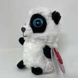 Keel -  Mini Motsu Noodles The Panda Black & White Soft Plush Beanie Toy -12 Cm