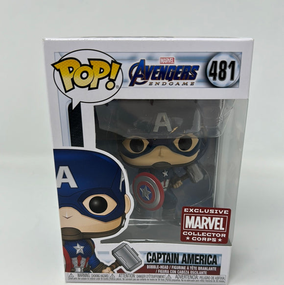 Funko Pop! Marvel Avengers Endgame Captain America Marvel Collector Corps Exclusive 481