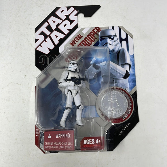 Hasbro Star Wars 30th Anniversary Imperial Stormtrooper w/ Coin Action Figure 2007 New