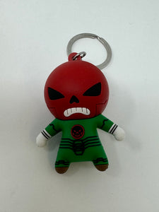 Marvel Collectors Figural Keyring Series Red Skull Head Green Body 2.5"