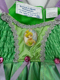 Build A Bear Workshop Disney Green Tinkerbell Fairy Costume Dress with Wings & Wand Outfit