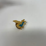 Flying Horse Gold and Blue Enamel Pin