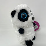 Keel -  Mini Motsu Noodles The Panda Black & White Soft Plush Beanie Toy -12 Cm