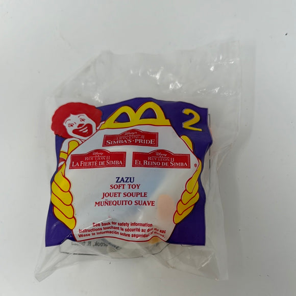 VTG 1998 McDonald’s Happy Meal Kids Toy Zazu Plush Simba’s Pride Lion King New