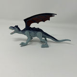 KID GALAXY Winged Dragon Poseable Action Figure Blue Red 4"H x 8"L