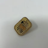 Lamb And Cross Lapel Pin Sheep Christian Symbol Black And Gold Color Metal