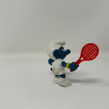 Smurfs Schleich Tennis Smurf Vintage Original Figure PVC Toy Sports Figurine ‘78