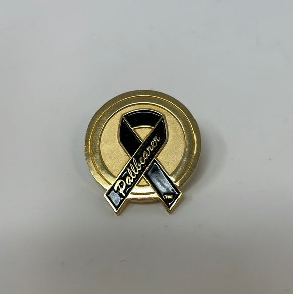 Pallbearer Gold and Black Enamel Pin