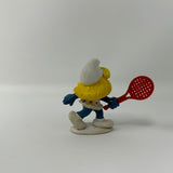 Vintage 1981 Peyo Schleich PVC Smurf Smurfette Tennis Player Figure