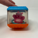 Fisher Price Peek A Boo Blocks Pink Hippo with Hula Hoops