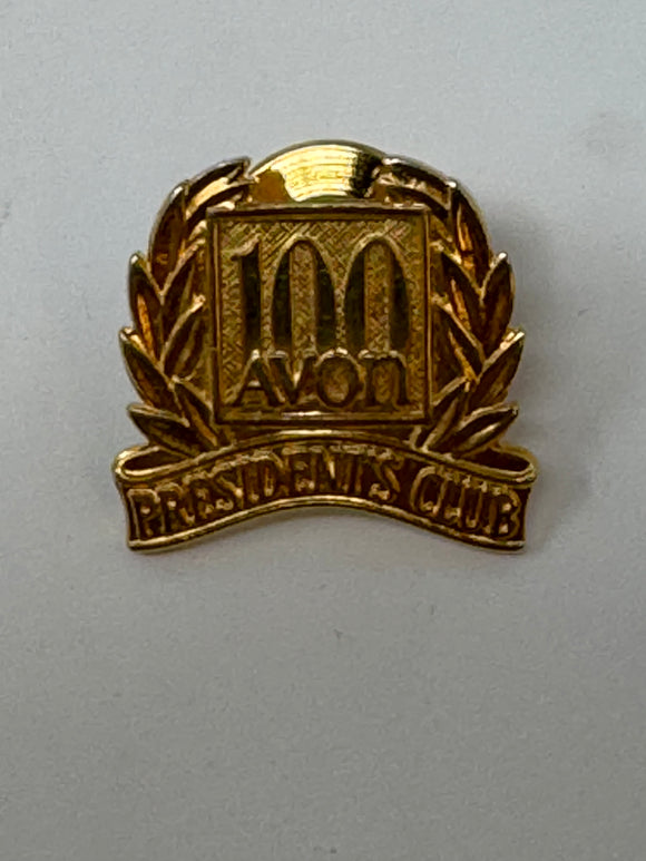 AVON 100 Presidents Club Rare HTF Collectible Lapel Hat Pin Brooch Vintage