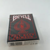 Bicycle FOIL BACK CRIMSON METALLUXE Playing Cards Deck New Air Cushioned Finish