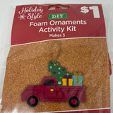 Holiday Style DIY Foam Ornaments Activity Kit Makes 5