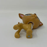 Littlest Pet Shop LPS #498 Greyhound Dog Purple Flower Eyes