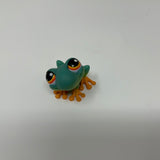 Littlest Pet Shop LPS Dark Green Blue Frog Orange Feet Eyes #50 Magnet Magnetic