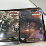 Harley Davidson Motorcycles 2 SEALED Playing Card Decks with Collector Tin 2002