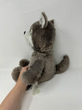 Build A Bear Wolf Pup Wiley the Wolf Grey 16" Great Wolf Lodge Plush Toy Stuffed