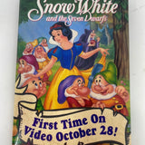 Disney Pin Snow White 7 Dwarfs PINBACK VIDEO VTG VHS PROMO STORE Disney 90s