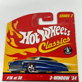 Hot Wheels 2006 Classics Series 2 #18 3-Window 34 Spectraflame Blue