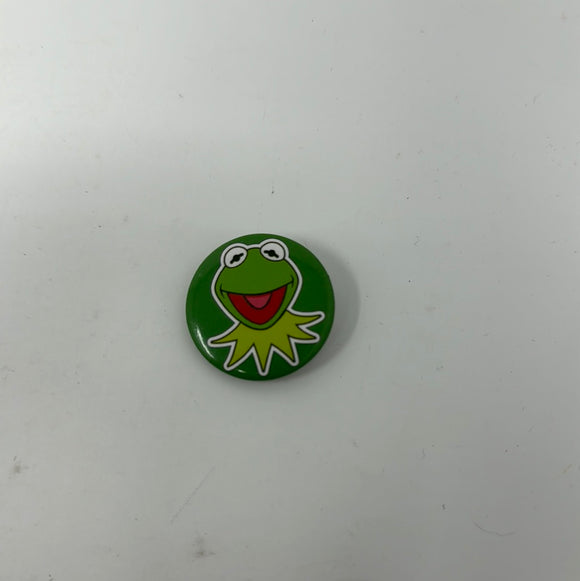 The Muppets Kermit Face Green Button