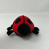 5" APPLAUSE LADY BUG PLUSH STUFFED BEAN BAG ANIMAL INSECT RED BLACK BROWN TOY
