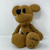 Disney X AE Mickey Mouse 12" Plush Brown Fleece American Eagle Special Edition