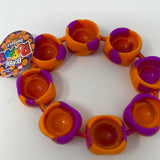 Bubble Poppers Bracelet Purple and Orange Fidget Toy