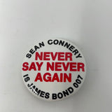 Sean Connery Is James Bond 007 Never Say Never Again 1982 Button Warner Bros