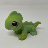 Littlest Pet Shop~#29~Lizard Iguana~Green Blue~Brown Dot Eyes~Red Magnet