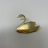 Gold Swan Enamel Pin