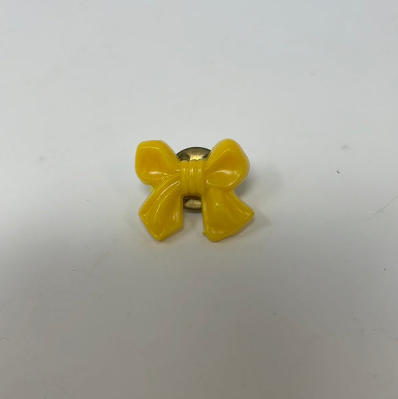 Vintage yellow ribbon bow pin