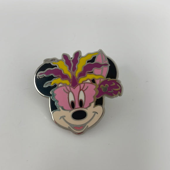 Disney Pin DLR 2015 Hidden Mickey Mardi Gras Minnie
