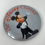 Vintage 1986 Disney Channel Button/Pin/Badge-Mickey Mouse - Tuxedo -Silver