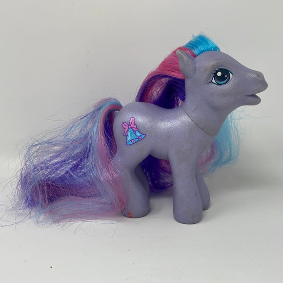 MY LITTLE PONY G3 Shimmery Purple TINK-A-TINK-A-TOO Bells 2002 Rainbow Hair