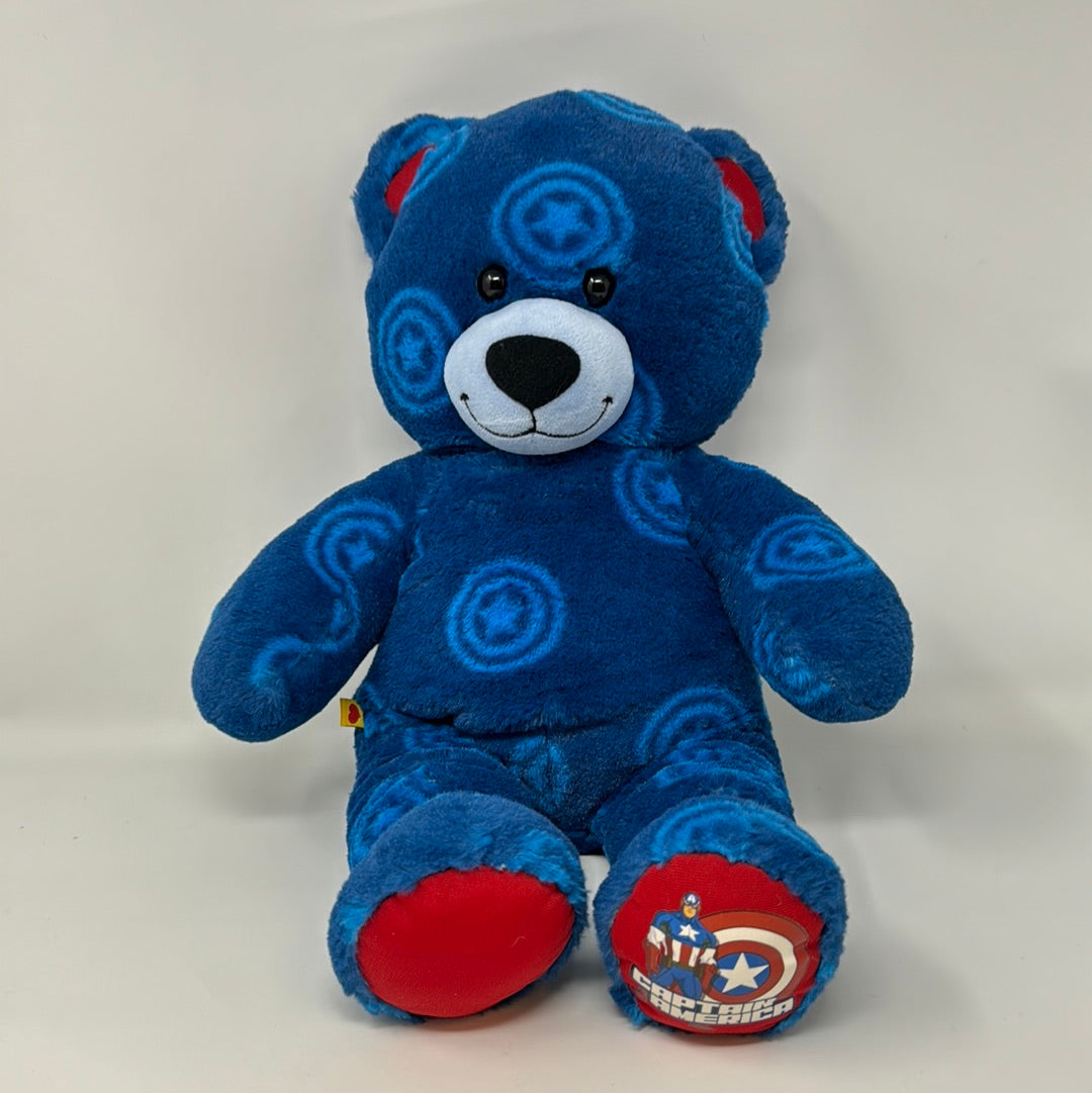 Build A Bear Marvel Captain America Plush Bear 17 Blue Avengers Stuff shophobbymall