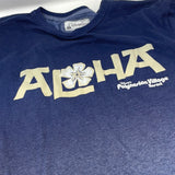 Disney Parks Polynesian Village Resort Aloha T-Shirt Blue Size Small