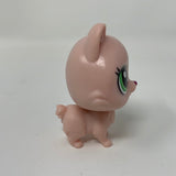 LPS Littlest Pet Shop Pink Short Tail Cat With Green Dot Eyes