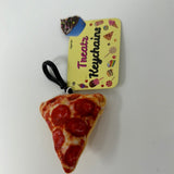 Plushie TREATZ KEYCHAIN Pepperoni Pizza Slice Clip Zipper Clip