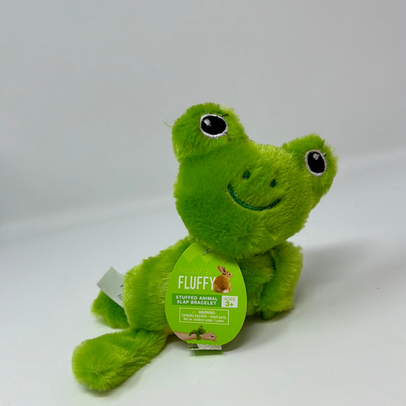 Happy Go Fluffy Stuffed Animal Slap Bracelet Frog